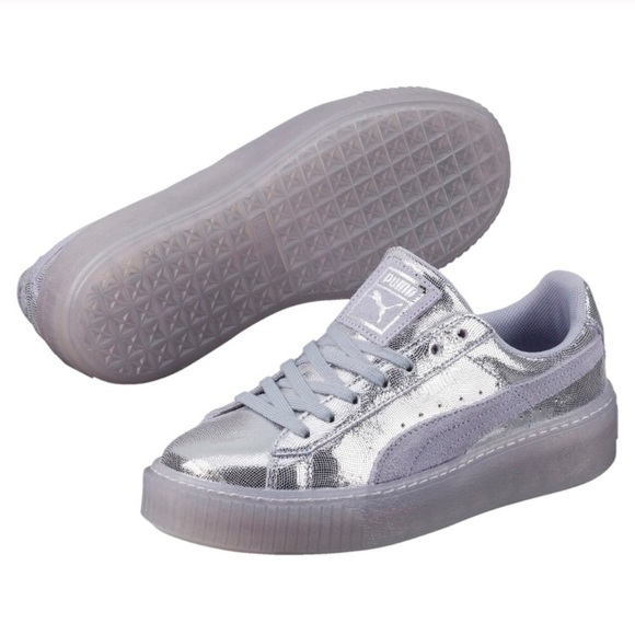 PUMA basket platform trace metallic silver - Picture 6 of 8